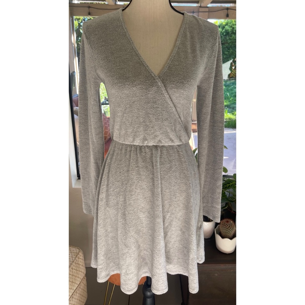 Z Supply Faux Wrap Sweater Dress SMALL